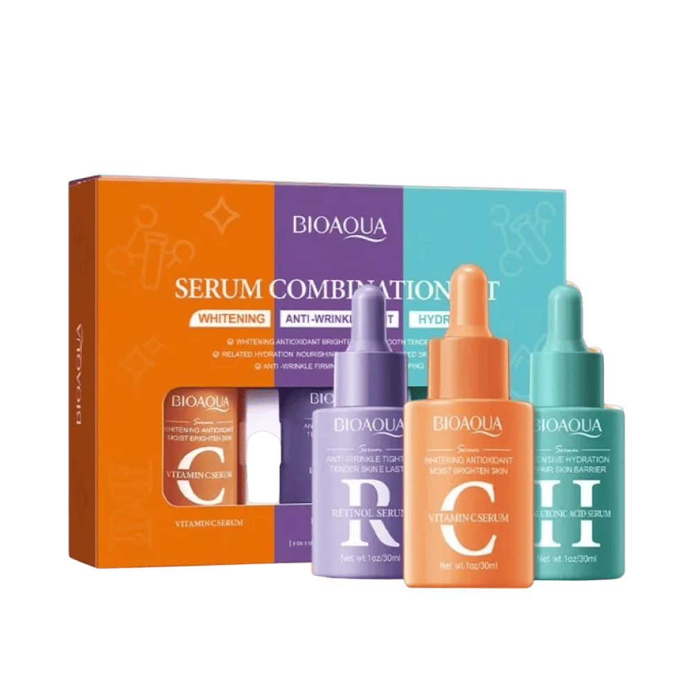Kit x3 Sueros (Retinol + Vitamina C + Ácido Hialurónico)