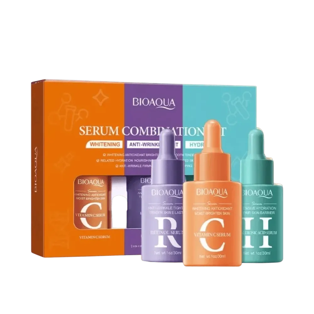 Kit x3 Sueros (Retinol + Vitamina C + Ácido Hialurónico)